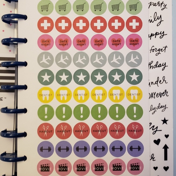 Happy Planner Classic Undated 12 Month navy rings - Picture 7 of 8